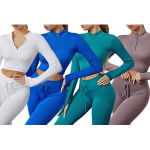 Blu Walk Trading Ltd T/A Supertrendinuk Women'S Seamless Yoga Set - 7 Colours - White   Wowcher