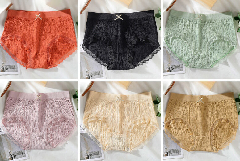 AZONE STORE LTD T/A Shop In Store Three-Pack Soft Lace Ruffle Underwear – 2 Colour Set Options