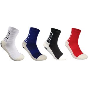 J&Y Global Men'S Silicone Sole Non-Slip Sports Socks - Pack Of 4! - Black   Wowcher