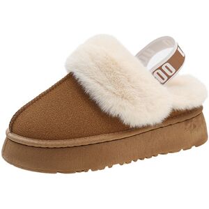 Women'S Ugg Inspired Fluffy Funkette Slippers - Black   Wowcher