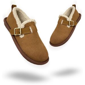 GLAXWOOD TRADING LTD Birkenstock Inspired Faux Suede Buckled Mules In 5 Colours And 5 Sizes For Women - Black   Wowcher