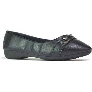 Beta Shoes T/A Shoe Fest Women Slip On Lightweight Ballerina - Black   Wowcher