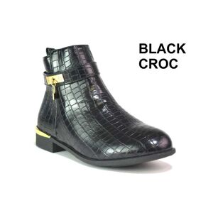Beta Shoes T/A Shoe Fest Women' Side Zipper Classic Ankle Boots. - Black   Wowcher
