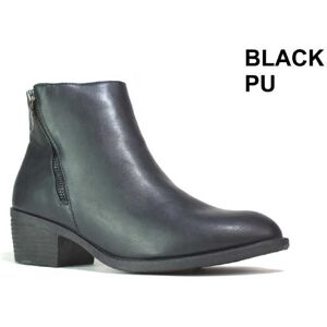 Beta Shoes T/A Shoe Fest Women' Side Zipper Classic Ankle Boots. - Black   Wowcher