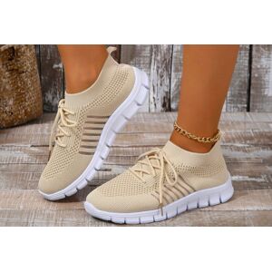 GLAXWOOD TRADING LTD Lightweight Knitted Lace Up Shoes For Women In 7 Sizes And 8 Colours - Brown   Wowcher