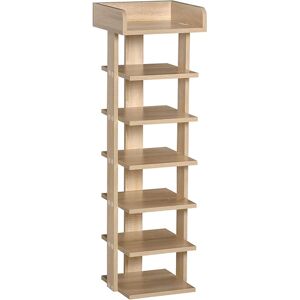 Mhstar Uk Ltd 7-Tier Wooden Shoe Storage Rack   Wowcher