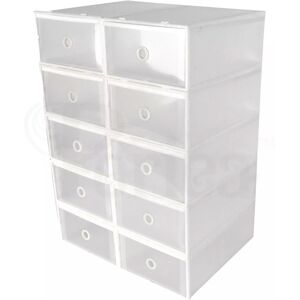 JN Imports Kids' Plastic Stackable Shoe Storage Drawers - Pack Of 20   Wowcher