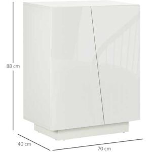 Mhstar Uk Ltd Homcom Bedroom Storage Cabinet, White   Wowcher