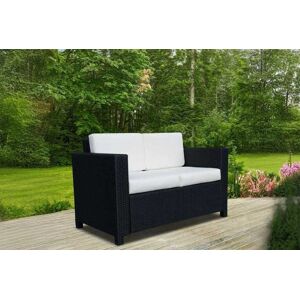 Mhstar Uk Ltd Outsunny Two-Seater Rattan Sofa - Black   Wowcher