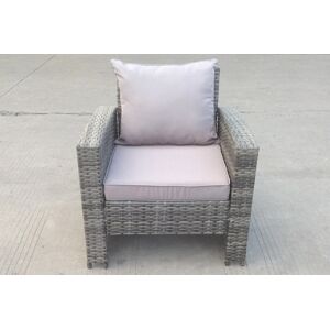 Jinhuashi Wentai Jinshu Zhipin Youxian Gongsi T/A Fimous High Back Rattan Armchair - Dark Grey!   Wowcher