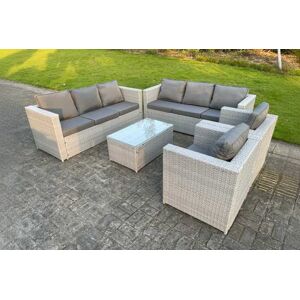 NINGBO SHIWEI JINCHUKOU YOUXIAN GONGSI T/A Fimous Outdoor Rattan Garden Sofa Set - Grey   Wowcher