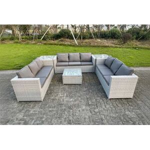 NINGBO SHIWEI JINCHUKOU YOUXIAN GONGSI T/A Fimous Outdoor Rattan Garden Sofa Set - Grey   Wowcher