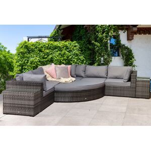 Inspire Gardens Eivissa Large Corner Garden Furniture Sofa Set - Brown Or Grey!   Wowcher