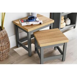 Furniture Dealz 2 Avon Nest Compact Tables - 2 Colours! - Grey   Wowcher