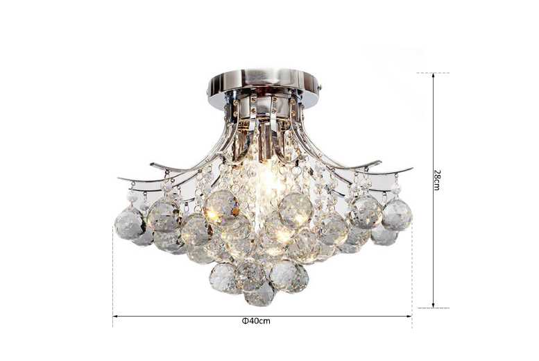 Mhstar Uk Ltd Homcom Crystal Lighting Chandelier   Wowcher