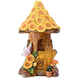 Just Dealz Solar Power Garden Tree House Ornament   Wowcher