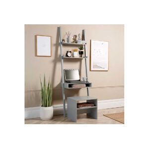 Furniture Dealz Grey Ladder Desk and Stool