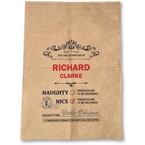 Fab Deco Ltd - Deco Matters Personalised Hessian Christmas Sacks - Classic Or Reindeer!   Wowcher