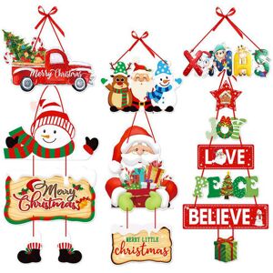 COMPANY BOOM LTD t/a Pollyjoy Christmas Decoration Door Hanging Pack Of 6   Wowcher