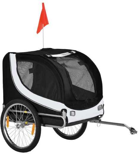 Mhstar Uk Ltd Pawhut Pet Stroller Jogger Bike Trailer - Black   Wowcher