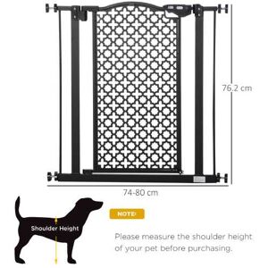 Mhstar Uk Ltd Pet Gate Barrier, Pressure Fit, Black   Wowcher