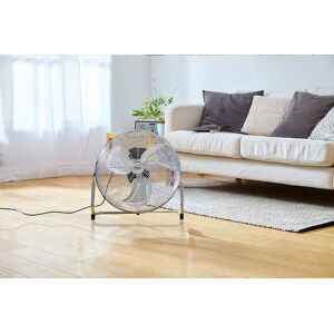 Neo Direct Chrome Floor Fan With 3 Cooling Speeds For Home Or Gym   Wowcher