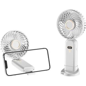 Just Dealz Portable Mini Handheld Cooling Fan & Phone Holder - 3 Colours - White   Wowcher