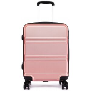 Miss Lulu 20 Inch Sculpted Cabin Luggage Suitcase - 9 Colour Options - Black   Wowcher