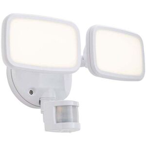 Forum Lighting Lynn LED Twin Floodlight with PIR Sensor In White Finish