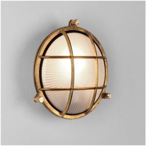 Astro Thurso Single Light Round Outdoor Wall Fitting in Natural Cast Brass Finish - Astro Thurso Single Light Round Outdoor Wall Fitting in Natural Cast Brass Finish -