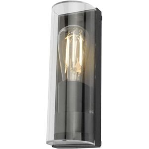 Dar Lighting Dar Quenby Single Light Outdoor Wall Fitting in Anthracite Finish and Clear Polycarbonate Diffuser - Dar Lighting Dar Quenby Single Light Outdoor Wall Fitting in Anthracite Finish and Clear Polycarbonate Diffuser -