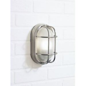 Dar Lighting Dar Salcombe Single Light Outdoor Wall Fitting In Stainless Steel Finish - Silver/Clear Dar Lighting Dar Salcombe Single Light Outdoor Wall Fitting In Stainless Steel Finish - Silver/Clear