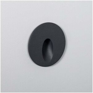 Edit Lighting Edit Boiler Round Recessed 3W Warm White LED Outdoor Wall Light In Grey Finish - Edit Lighting Edit Boiler Round Recessed 3W Warm White LED Outdoor Wall Light In Grey Finish -