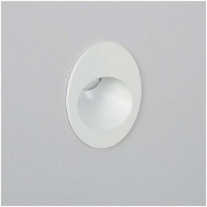 Edit Lighting Edit Coney Round Recessed Cool White 3W LED Outdoor Wall Light In White Finish - Edit Lighting Edit Coney Round Recessed Cool White 3W LED Outdoor Wall Light In White Finish -