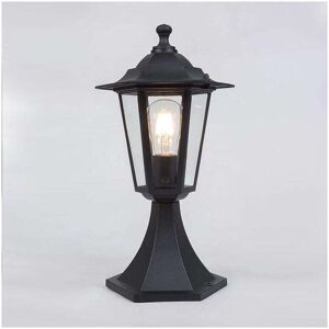 Edit Lighting Edit Crown Single Light Outdoor Pedestal Light In Black Finish - Edit Lighting Edit Crown Single Light Outdoor Pedestal Light In Black Finish -