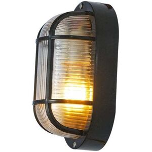 Edit Lighting Edit Kildare Single Light Outdoor Oval Flush Wall Fitting In Black Finish - Edit Lighting Edit Kildare Single Light Outdoor Oval Flush Wall Fitting In Black Finish -