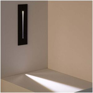 Edit Lighting Edit Wabi 3W Rectangular Linear Warm White LED Recessed Outdoor Wall Light In Black Finish - Edit Lighting Edit Wabi 3W Rectangular Linear Warm White LED Recessed Outdoor Wall Light In Black Finish -