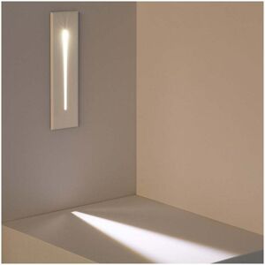 Edit Lighting Edit Wabi 3W Rectangular Linear Warm White LED Recessed Outdoor Wall Light In White Finish - Edit Lighting Edit Wabi 3W Rectangular Linear Warm White LED Recessed Outdoor Wall Light In White Finish -