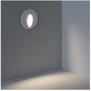 Edit Lighting Edit Wabi 3W Round Cool White LED Recessed Outdoor Wall Light In White Finish - Edit Lighting Edit Wabi 3W Round Cool White LED Recessed Outdoor Wall Light In White Finish -