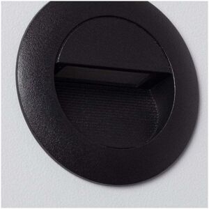 Edit Lighting Edit Wabi 3W Round Warm White LED Recessed Outdoor Wall Light In Black Finish - Edit Lighting Edit Wabi 3W Round Warm White LED Recessed Outdoor Wall Light In Black Finish -