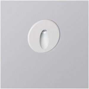 Edit Lighting Edit Wabi 3W Round Warm White LED Recessed Outdoor Wall Light In White Finish - Edit Lighting Edit Wabi 3W Round Warm White LED Recessed Outdoor Wall Light In White Finish -