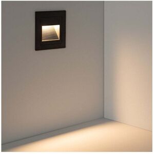 Edit Lighting Edit Wabi 3W Square Aluminium Outdoor Warm White LED Recessed Wall Light In Black Finish - Edit Lighting Edit Wabi 3W Square Aluminium Outdoor Warm White LED Recessed Wall Light In Black Finish -