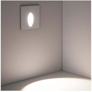 Edit Lighting Edit Wabi 3W Square Oval Cool White LED Recessed Outdoor Wall Light In White Finish - Edit Lighting Edit Wabi 3W Square Oval Cool White LED Recessed Outdoor Wall Light In White Finish -