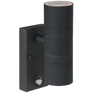 Lucide Arne 2 Light LED Outdoor Up & Down Wall Fitting In Black Finish with PIR Sensor - Lucide Arne 2 Light LED Outdoor Up & Down Wall Fitting In Black Finish with PIR Sensor -