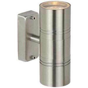 Lucide Arne 2 Light LED Outdoor Up & Down Wall Fitting In Satin Chrome Finish - Lucide Arne 2 Light LED Outdoor Up & Down Wall Fitting In Satin Chrome Finish -