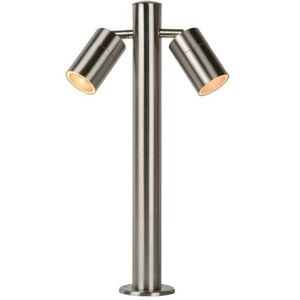 Lucide Arne Adjustable 2 Light LED Outdoor Post Light In Satin Chrome Finish - Lucide Arne Adjustable 2 Light LED Outdoor Post Light In Satin Chrome Finish -