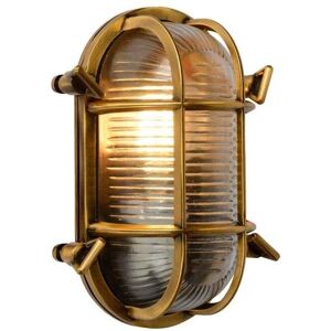 Lucide Dudley Oval Outdoor Flush Wall Light - Matt Gold - Lucide Dudley Oval Outdoor Flush Wall Light - Matt Gold -