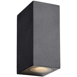 Lucide Zora 2 Light Square LED Outdoor Up & Down Wall Fitting In Black Finish - Lucide Zora 2 Light Square LED Outdoor Up & Down Wall Fitting In Black Finish -