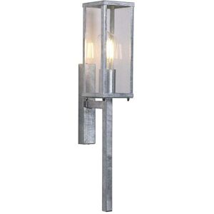 Searchlight Lighting Coastal Nelson Single Light Outdoor Clear Glass Lantern Wall Light - Galvanised Steel - Searchlight Lighting Coastal Nelson Single Light Outdoor Clear Glass Lantern Wall Light - Galvanised Steel -