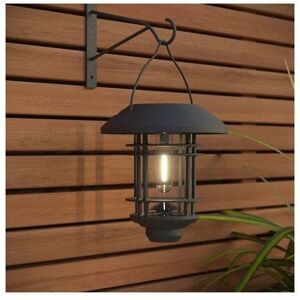 Suri 365 Hadleigh Solar LED Outdoor Lantern Wall Light In Matt Black Finish - Suri 365 Hadleigh Solar LED Outdoor Lantern Wall Light In Matt Black Finish -
